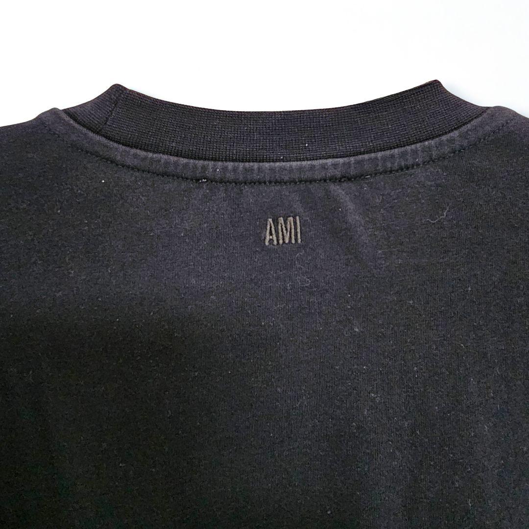 AMI PARIS アミパリス ハートロゴ Tシャツ 黒