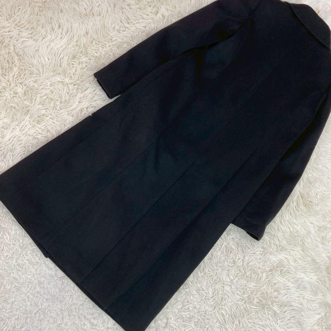 《美品》 DAKS ウールコート ブラック 38 カシミア フォーマル