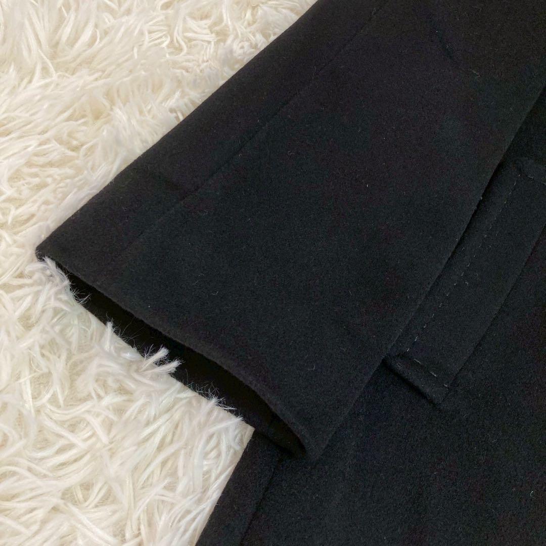 《美品》 DAKS ウールコート ブラック 38 カシミア フォーマル