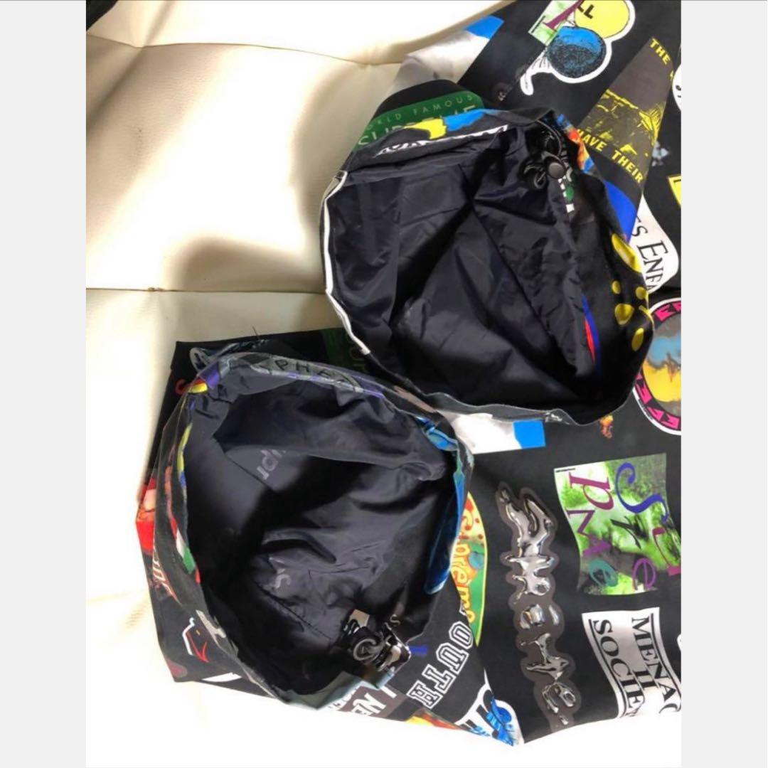 伊*ニ様 supreme ステッカーロゴ　ナイロンジャケット、パンツセット