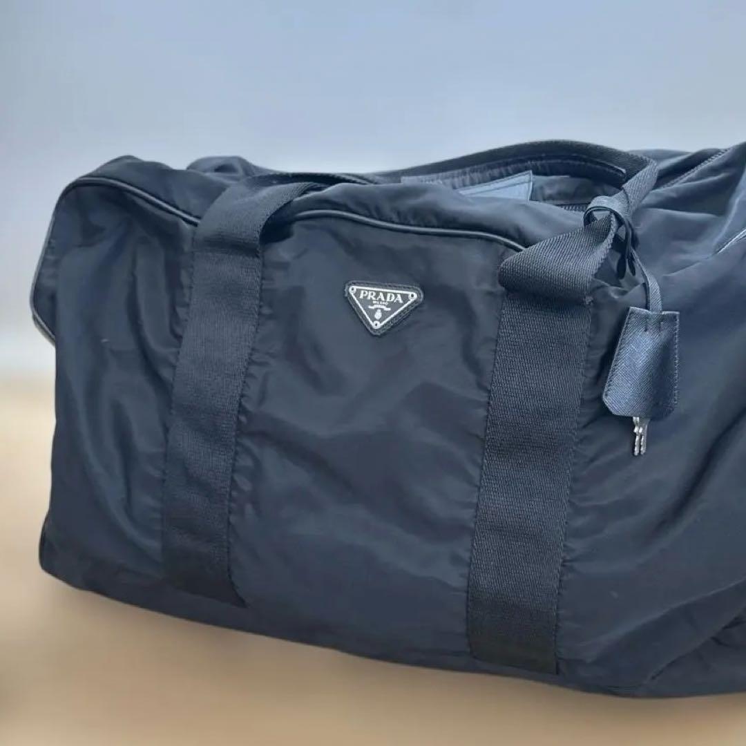 PRADA ブラック ボストンバッグ