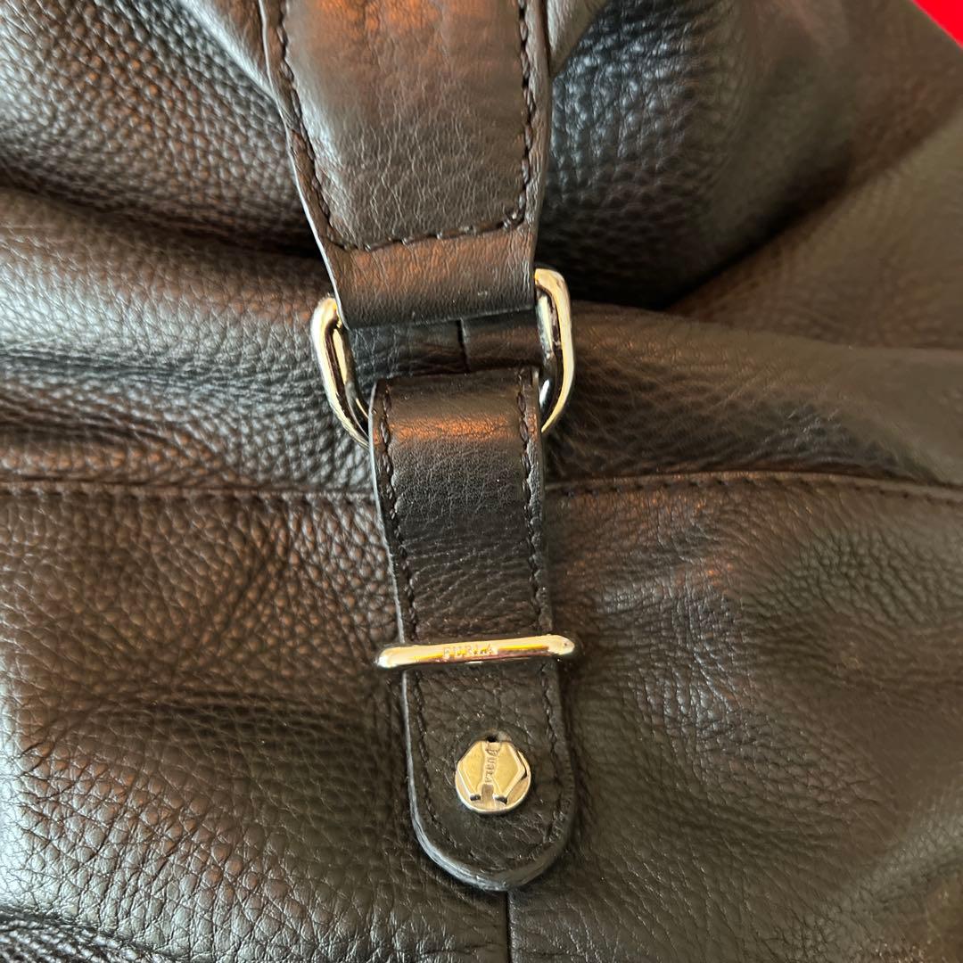 FURLA メンズライン 革製ボストンバッグ サンプル品