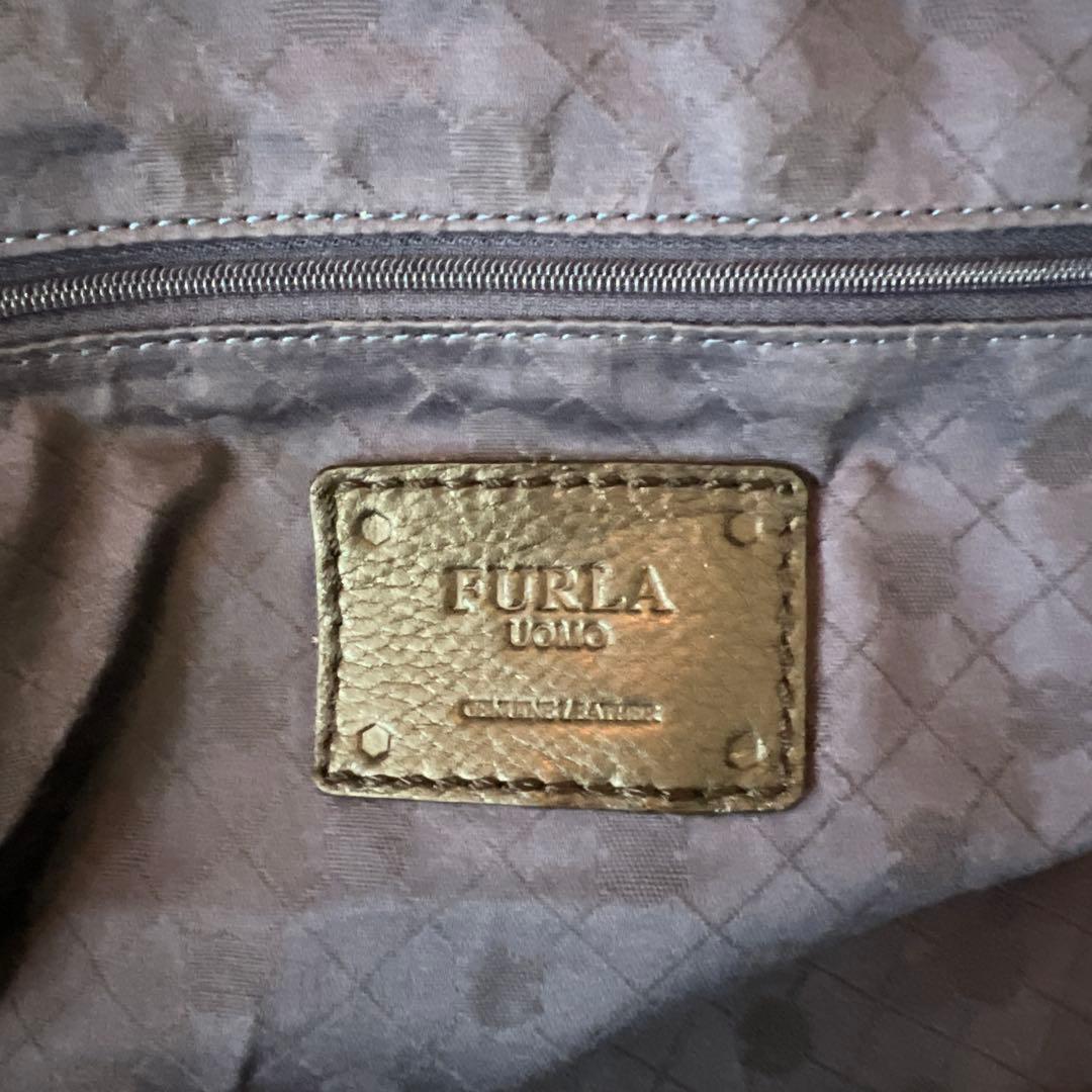 FURLA メンズライン 革製ボストンバッグ サンプル品