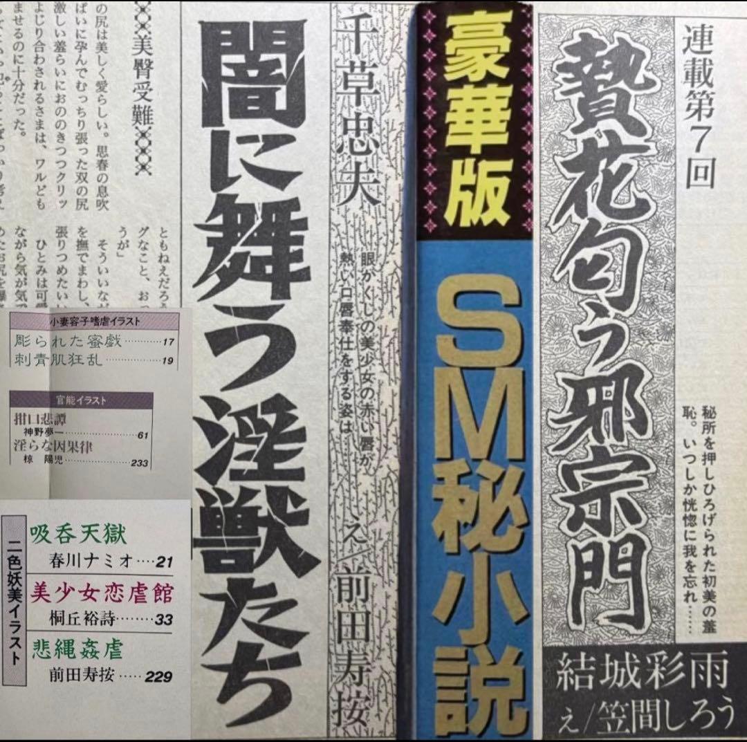絶版】秘小説94年9月 千草忠夫 結城彩雨 　　　前田寿按 楡畑雄二 椋陽児 他