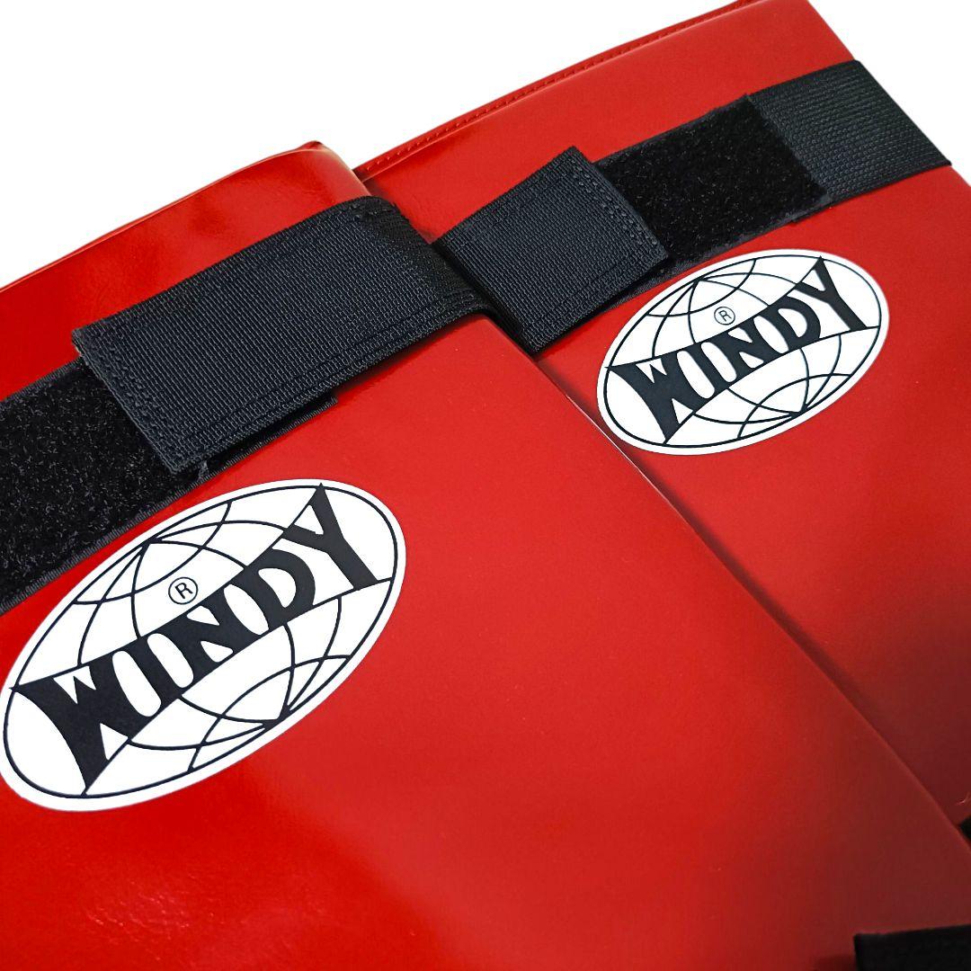 【未使用級】WINDY ウィンディ スパーリング用 レガース Lサイズ レッド