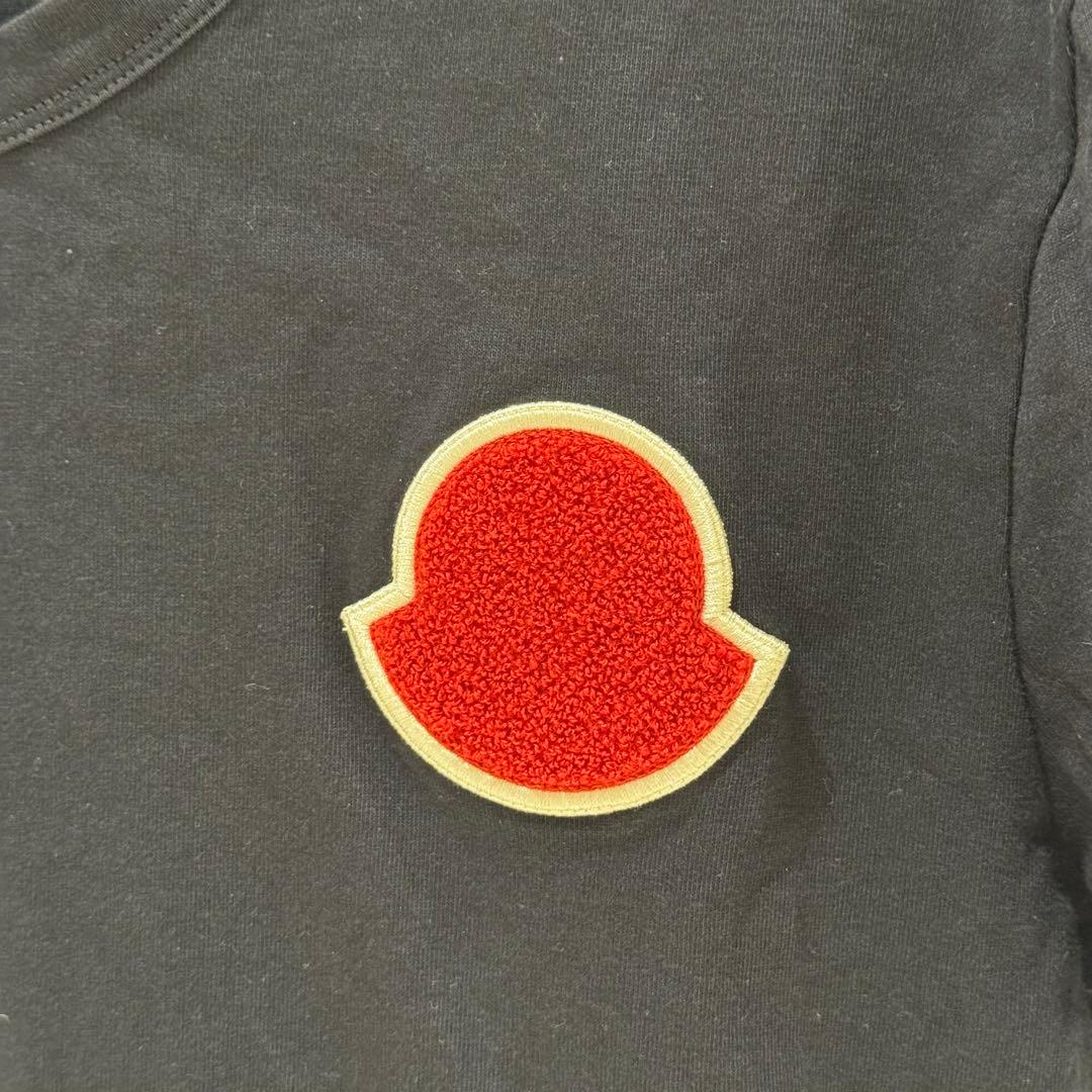 【あんしん鑑定可】MONCLERモンクレール デカロゴVネックTシャツ紺 正規品