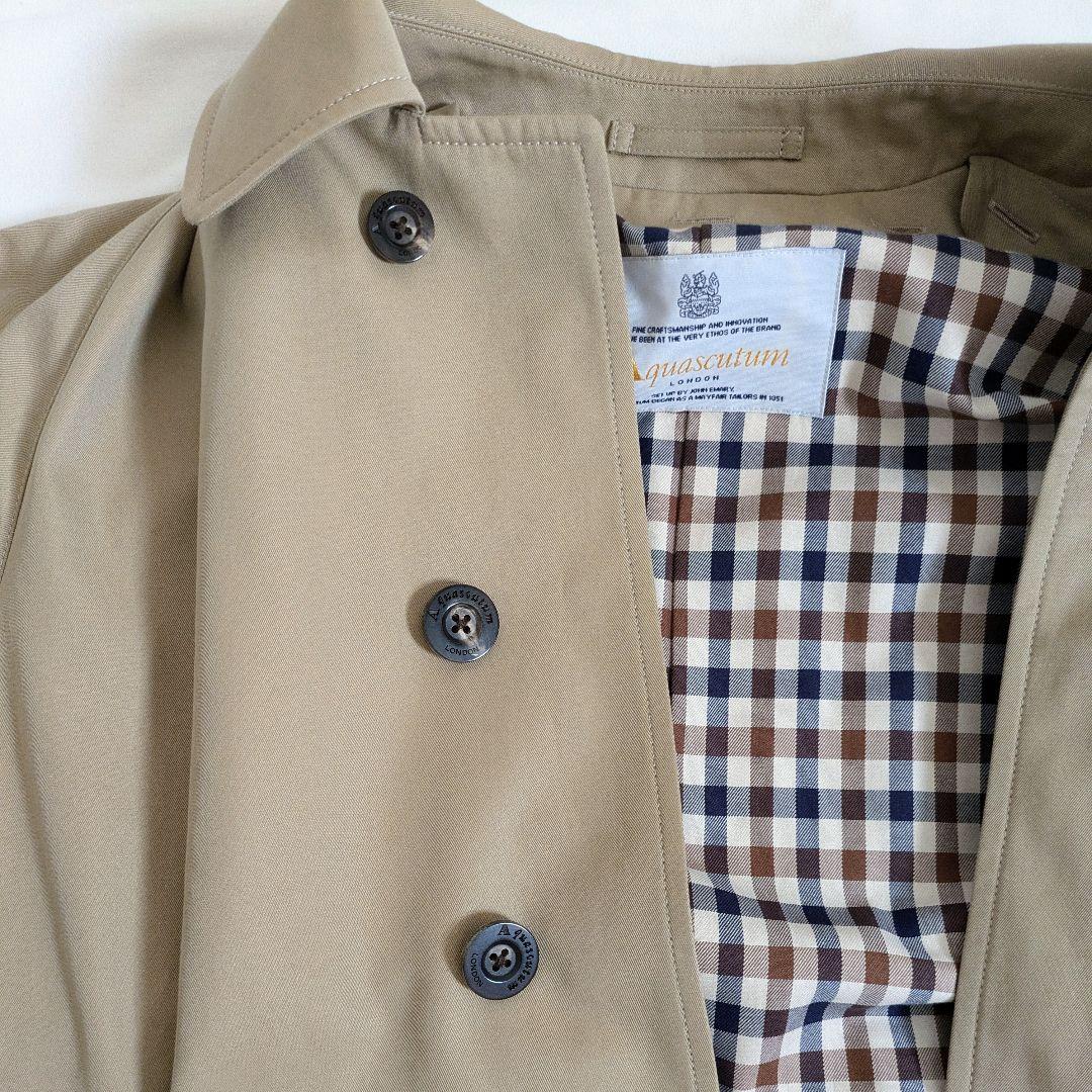 美品　Aquascutum アクアスキュータム ステンカラーコート ライナー付