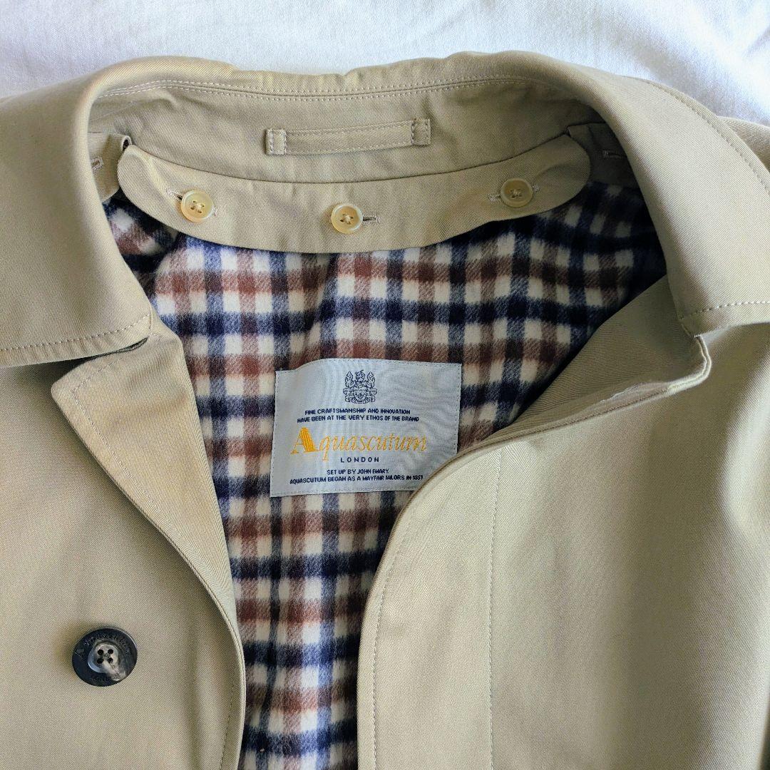 美品　Aquascutum アクアスキュータム ステンカラーコート ライナー付