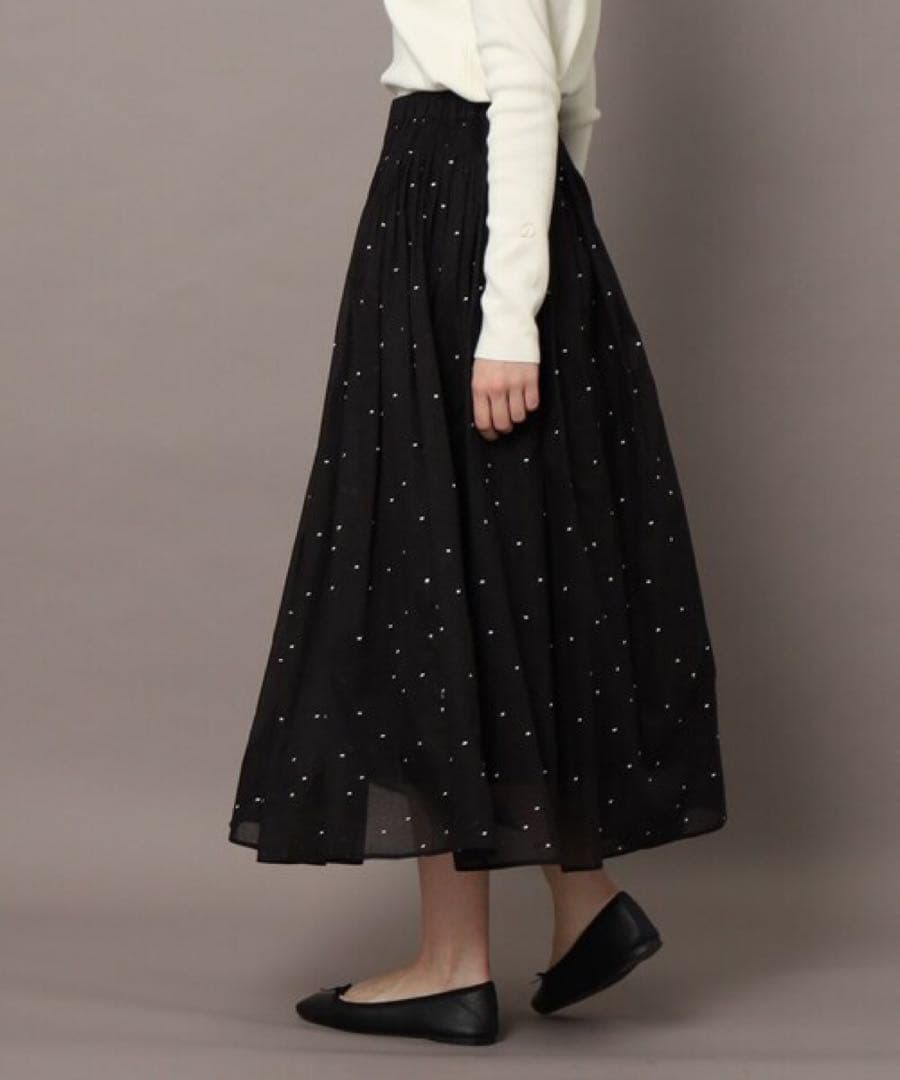 新品タグ付き✨DRESSTERIOR◆ ドット刺繍ボリュームスカート　2024