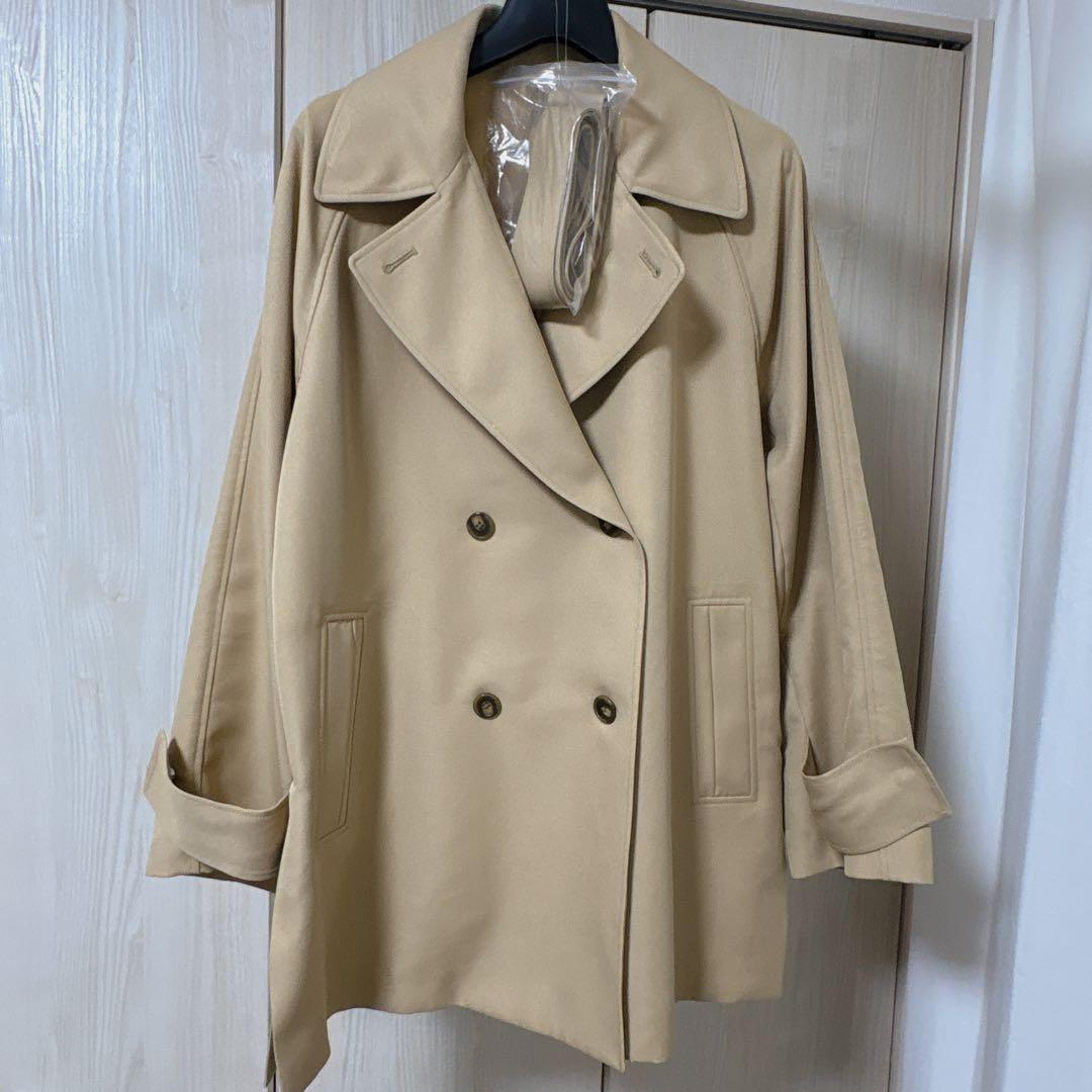美品★アパートバイ ルーズジャケットコート ベージュ