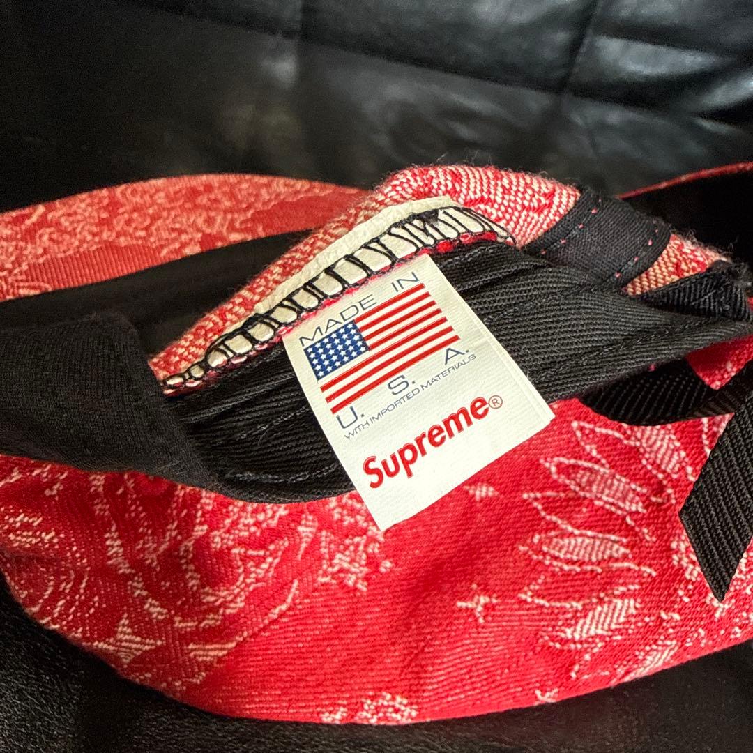 Supreme バンダナ柄 レッドキャップ
