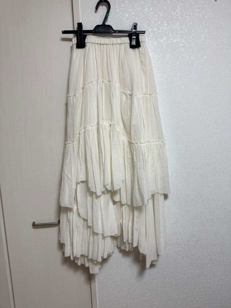 【美品】CASA FLINE コットンティアードスカート