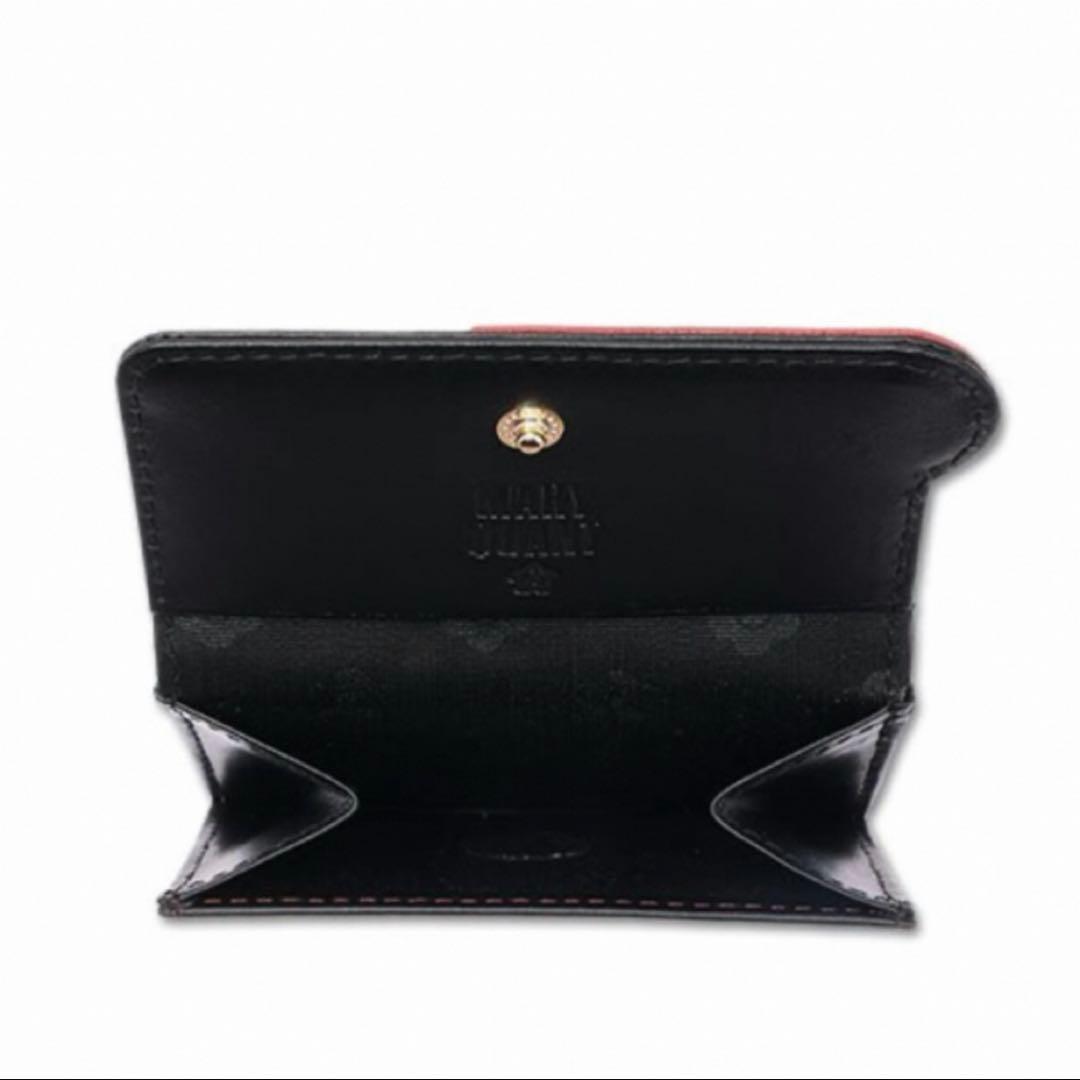 新品　MARY QUANT　牛革　ハートインサイドミニウォレット