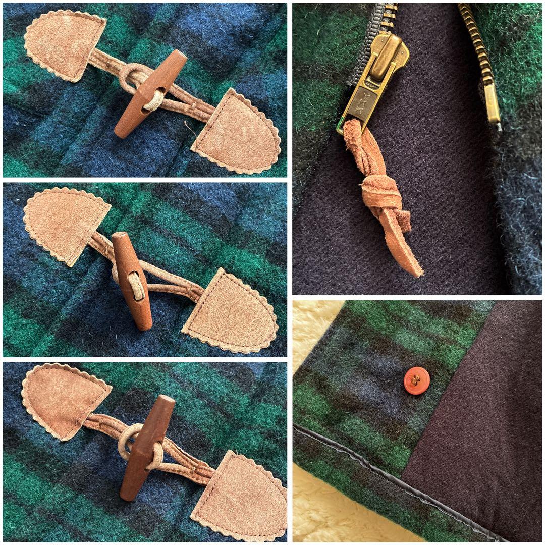 美品 80s USA製 ブラックウォッチダッフルコート S L.L.Bean