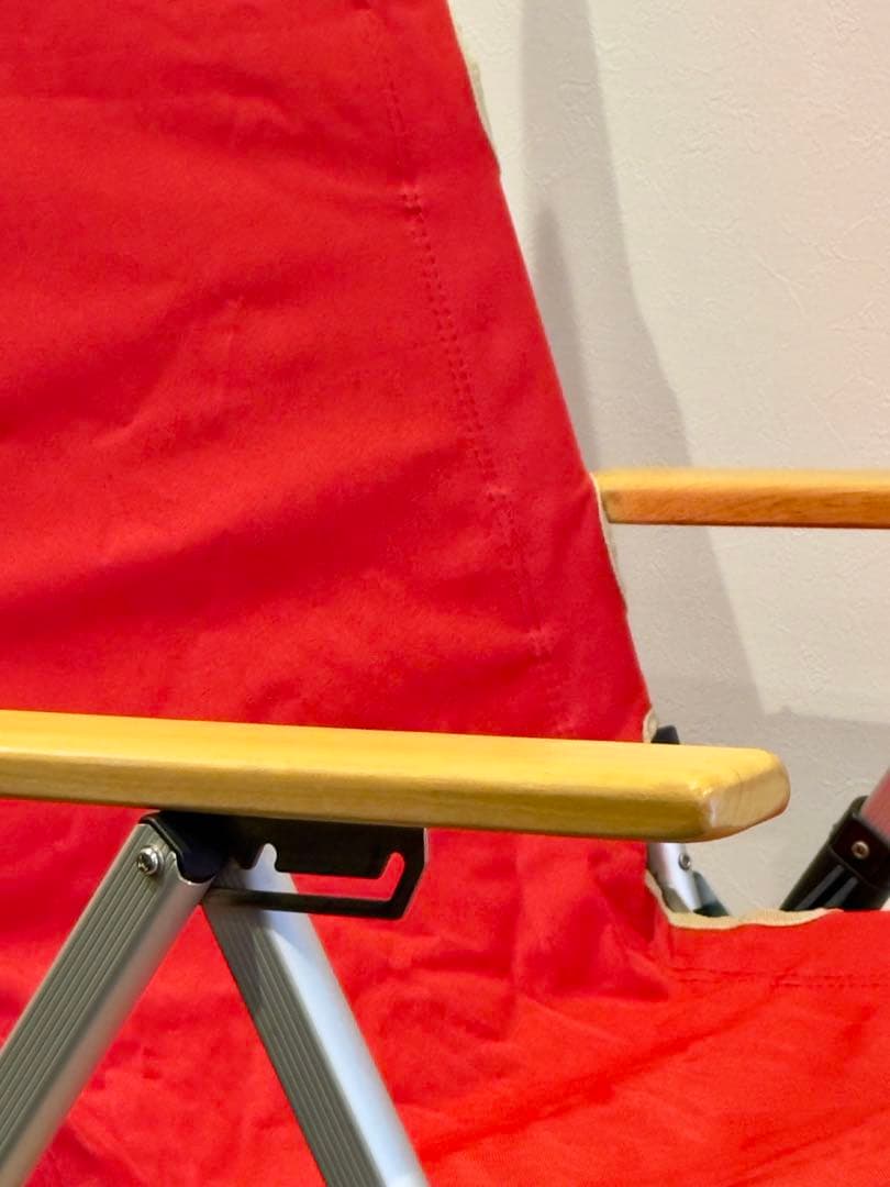 【希少品 廃盤カラーColemanレイチェア】 リクライニングチェア_レッド_