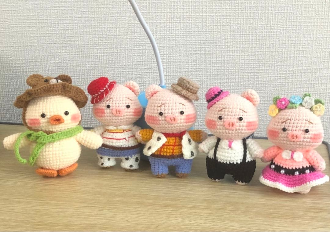 takumiあみぐるみ 5体セットキーホルダー付き
