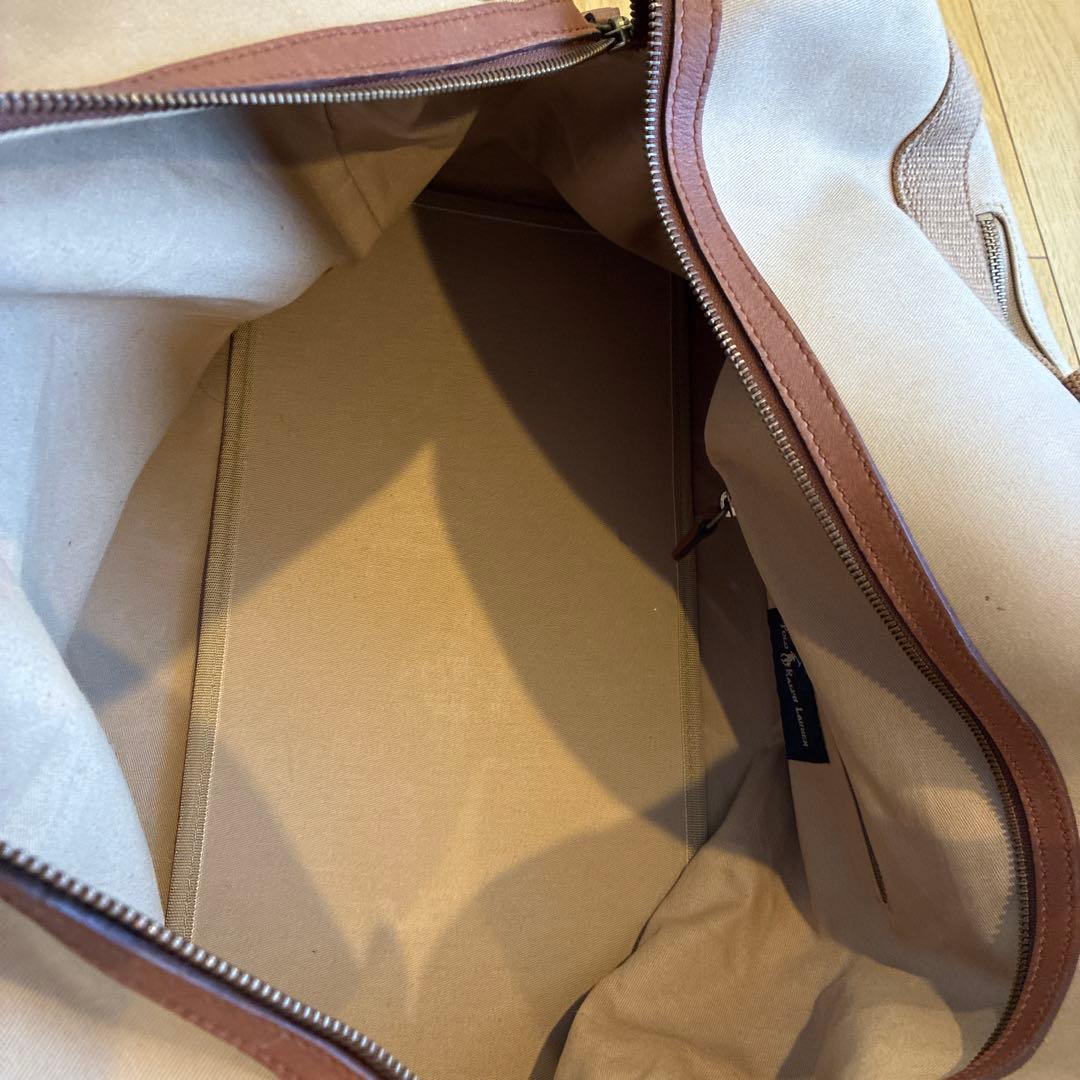 極美品 ■ polo ラルフローレン ボストンバック レザー厚手キャンパス