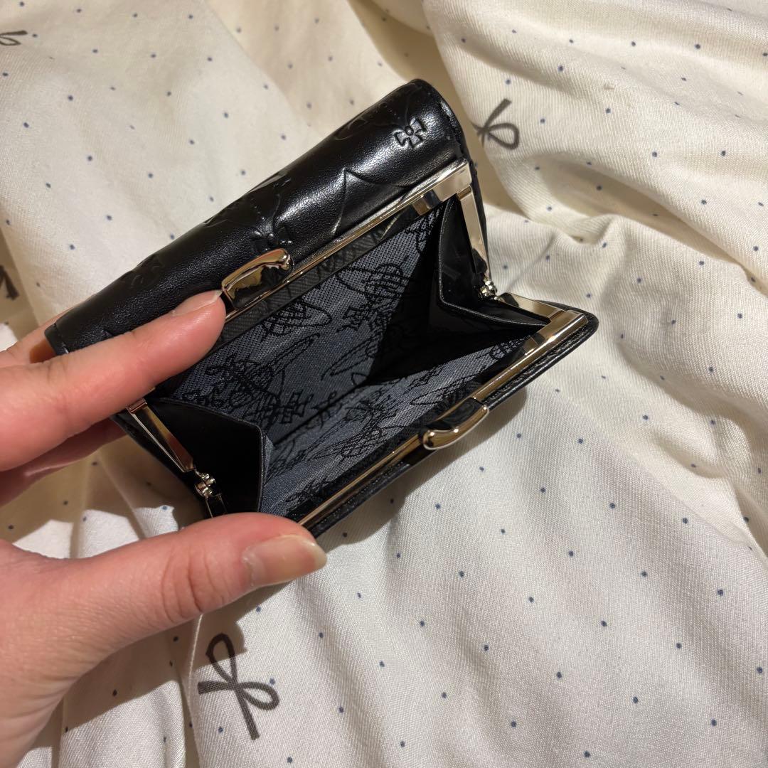 Vivienne Westwood 三つ折り財布 黒 オーブロゴ 美品 ♡