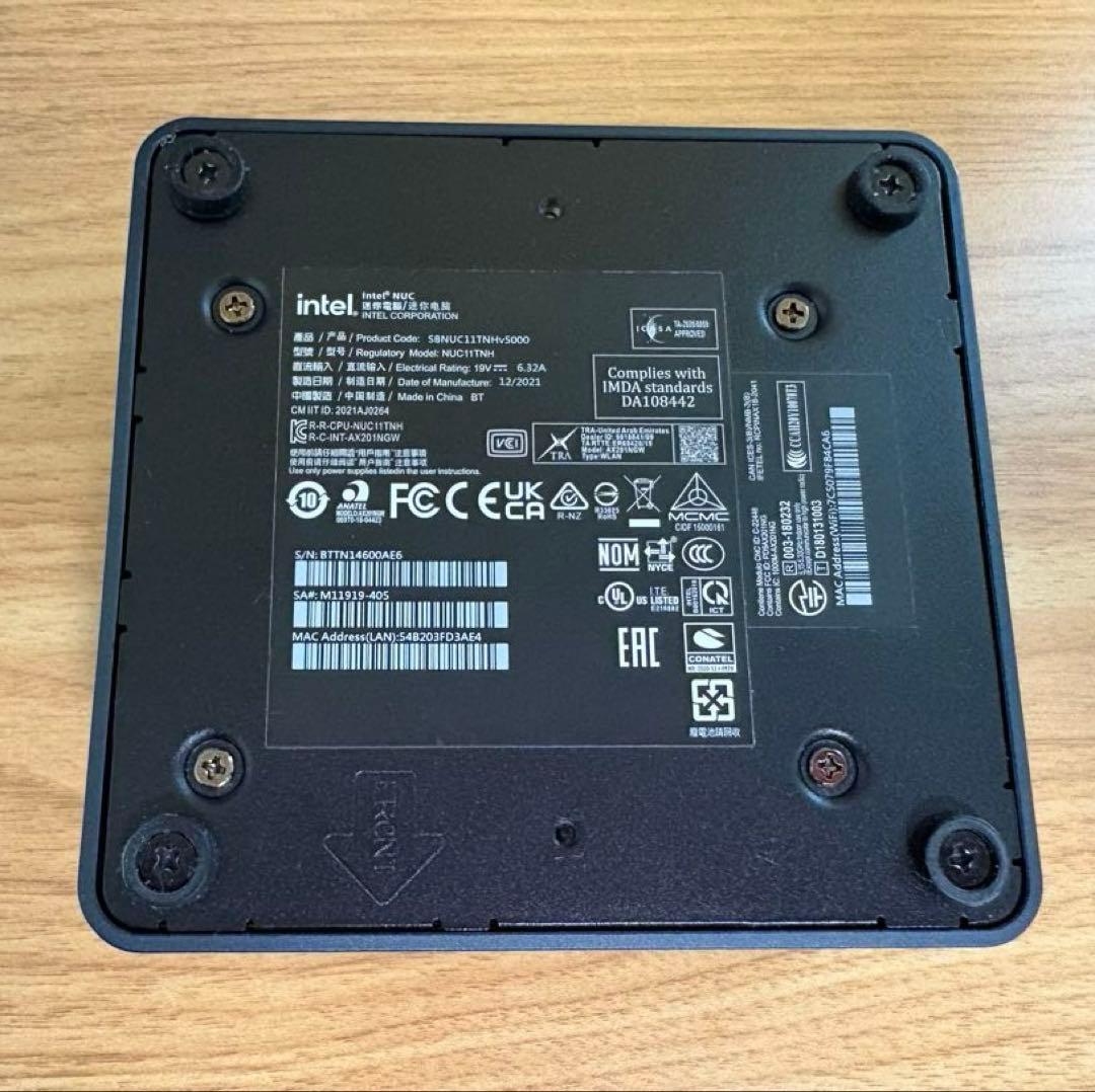 NUC11TNHv5 メモリ64G SSD1TB+120GB vPRO
