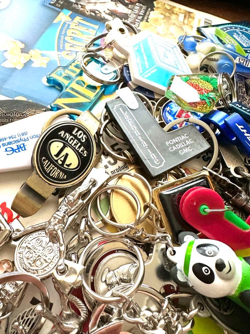 USA JUNK DRAWER キーホルダー 缶バッチ、ロザリオ 他