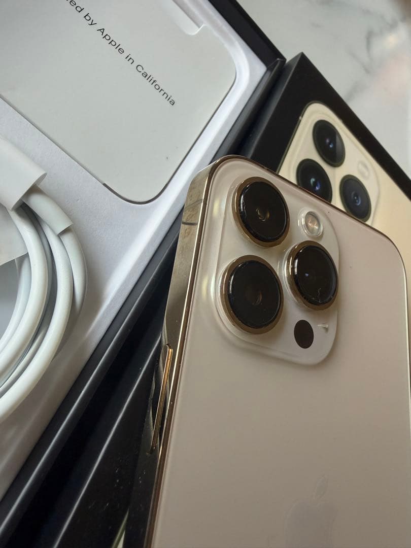MiPhone13Proゴールド128GB バッテリー100% ケーブル付
