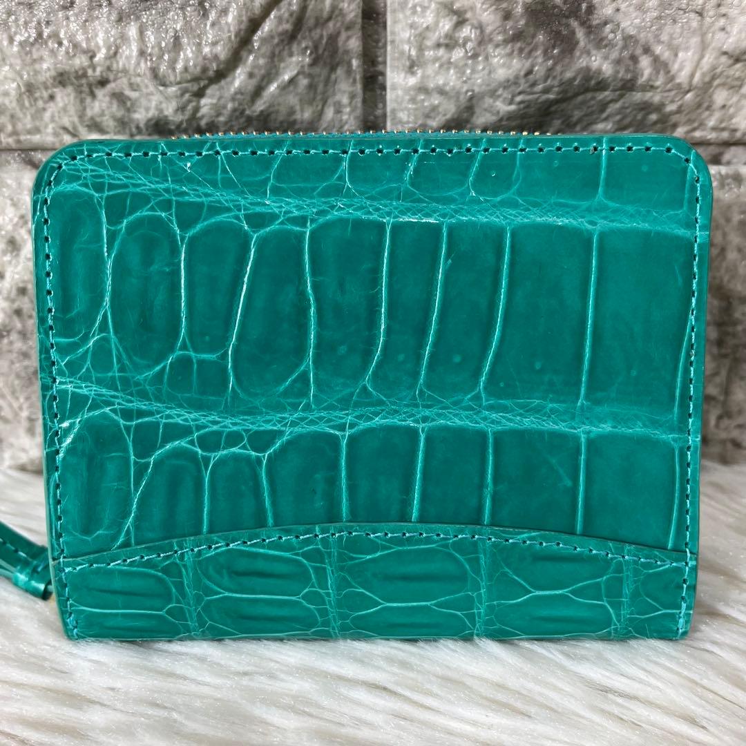 【新品未使用】シャイニングクロコダイル　二つ折り財布