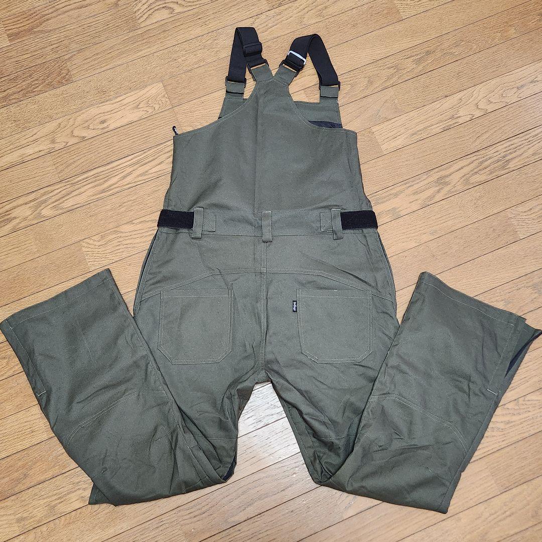 【美品】ネームレスエイジ　ビブパンツ　アーミーLサイズ