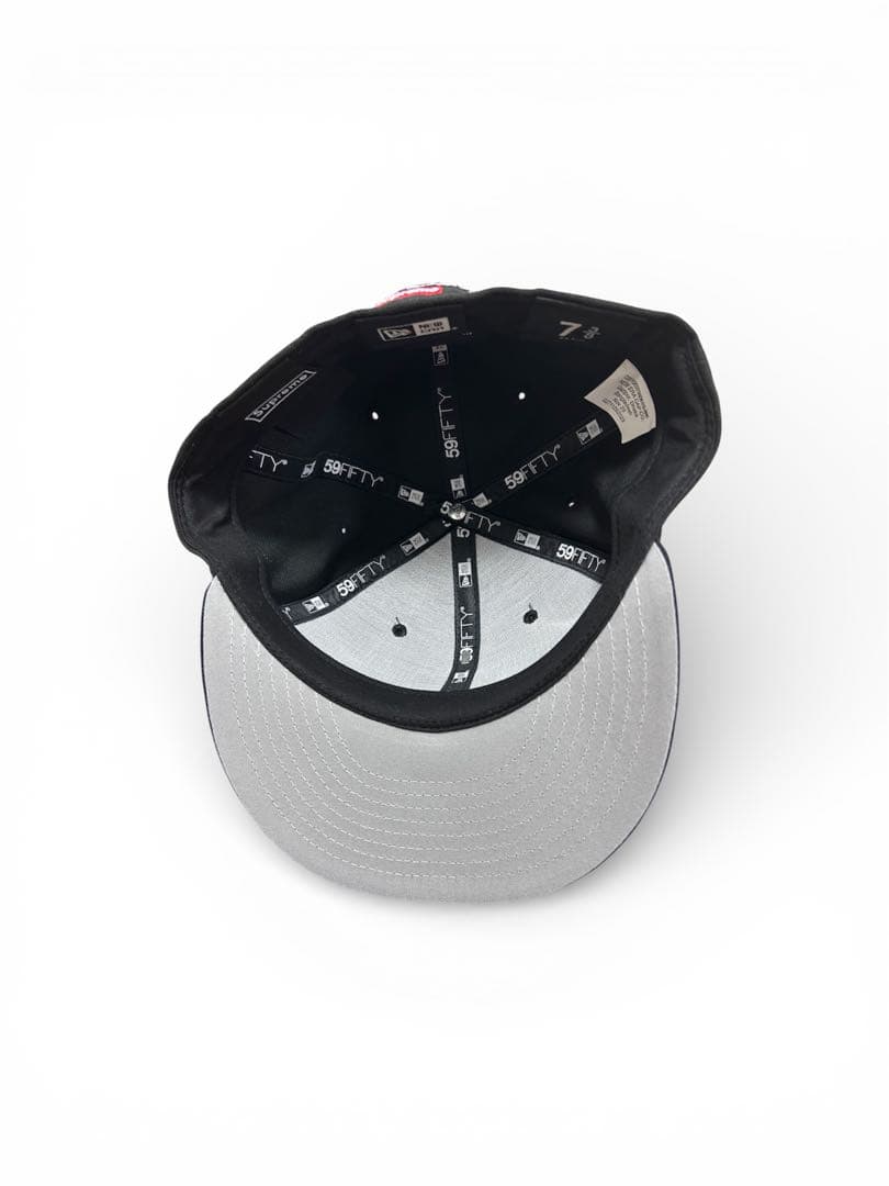 Supreme ベースボールキャップ　ブラック　58.7センチ