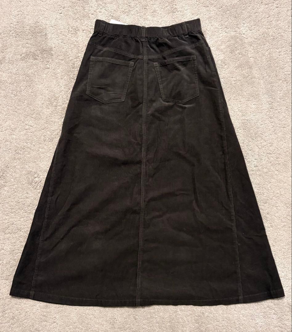 【新品】定価21,890円 ２３区 コットン コーデュロイ スカート ブラック