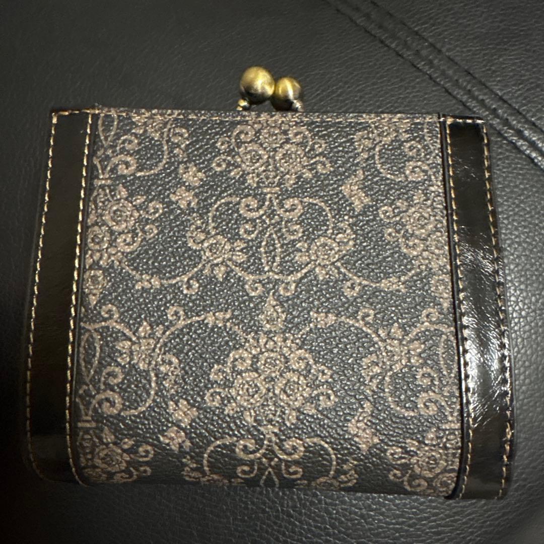 ANNA SUI 花柄 二つ折り財布 ブラック