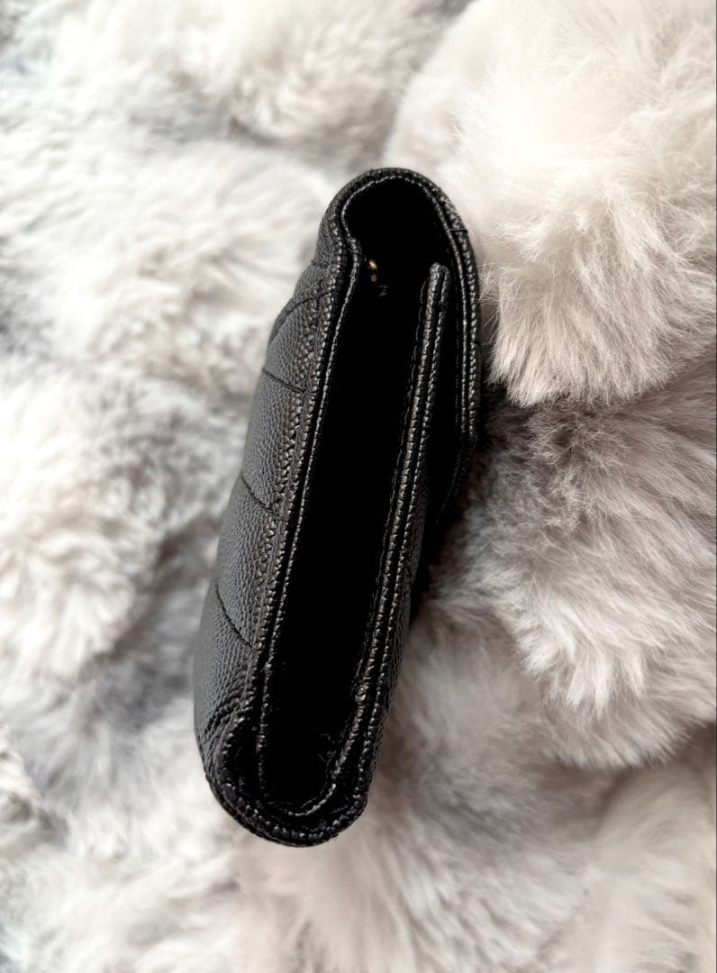 ✨*❗様 SAINT LAURENT ブラックレザー三つ折り財布