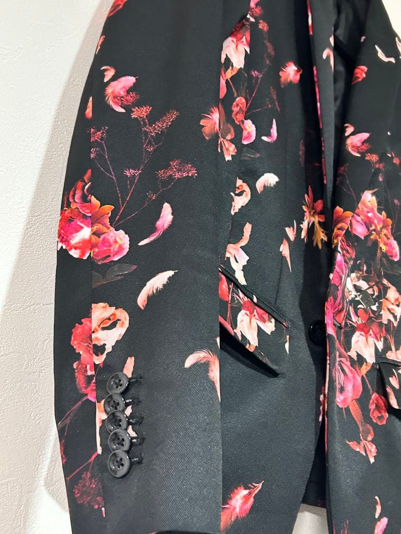 CIVARIZE 花柄 テーラード 44 美品 総柄 細身 人気