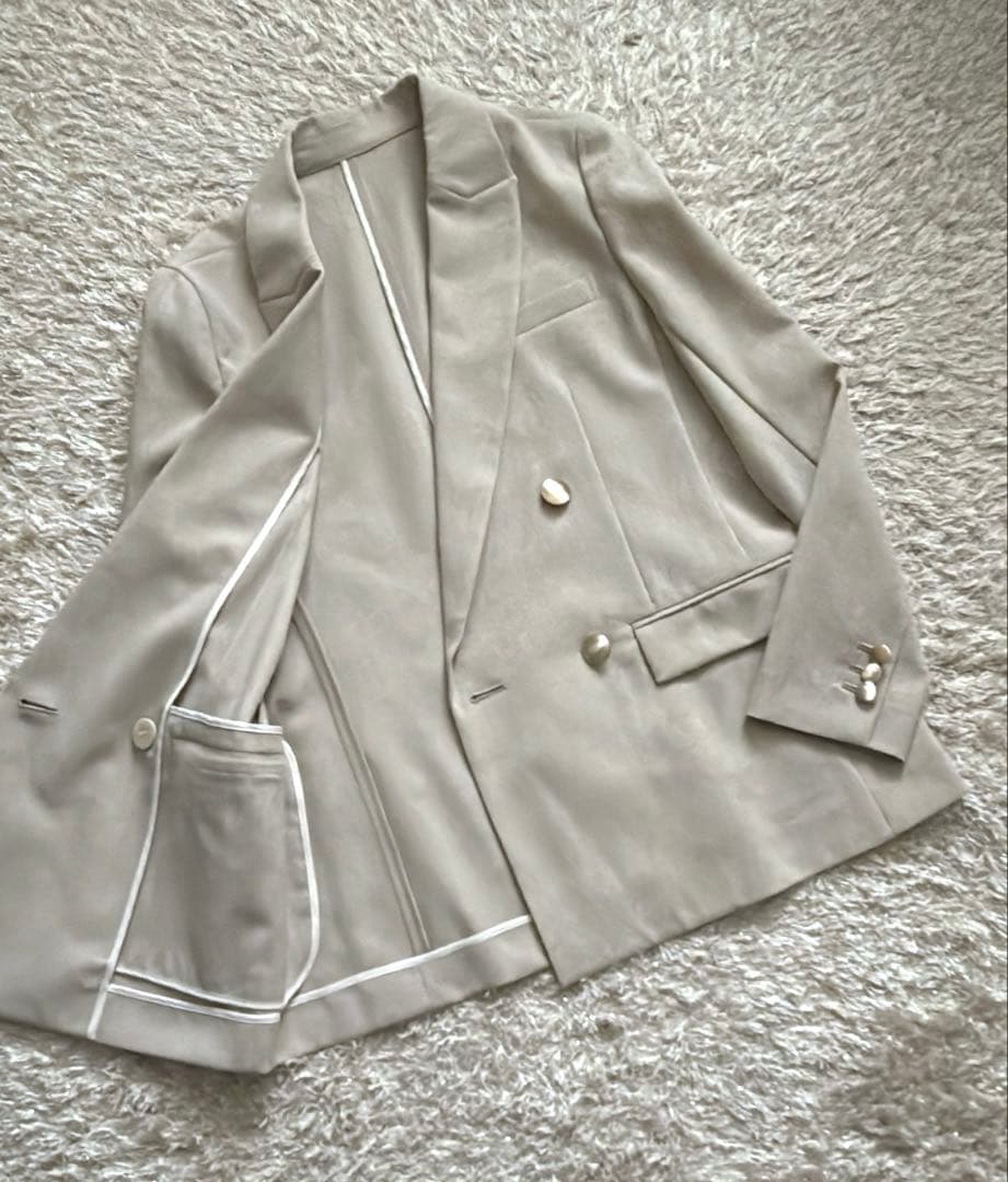 美品【NOLLEY'S】ウォッシャブルドライシャンブレーダブルジャケット