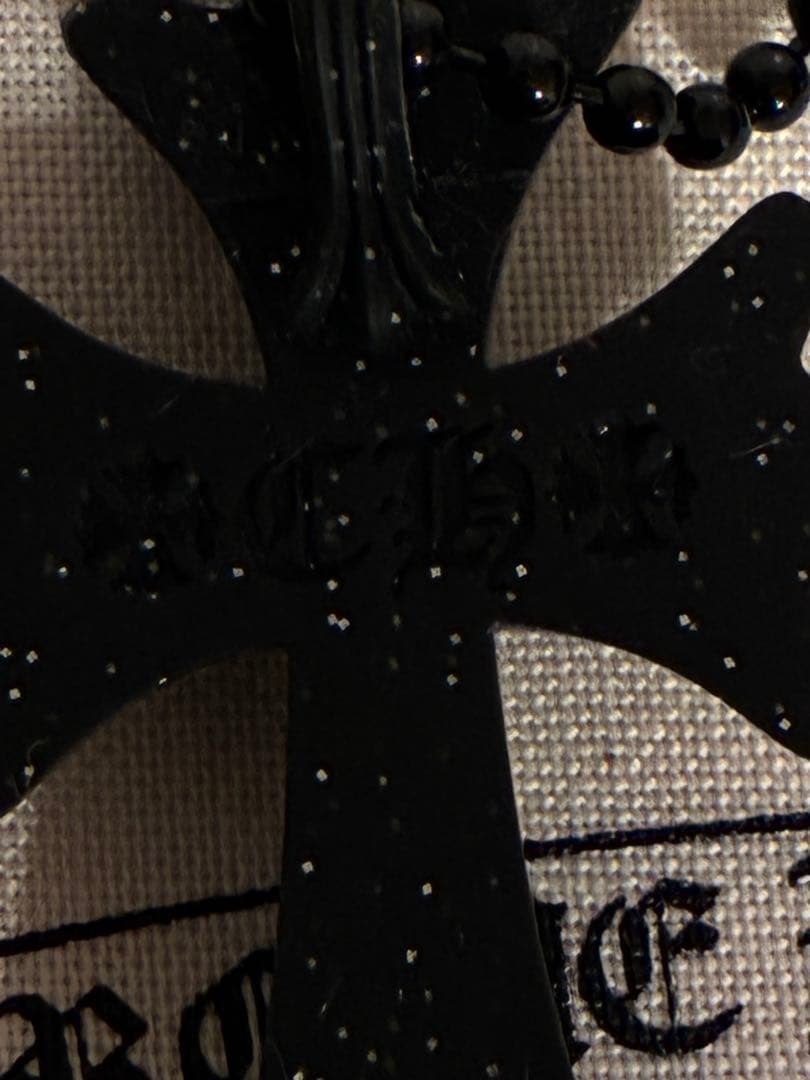 CHROME HEARTS クロス ラバー ネックレス ブラック クロムハーツ
