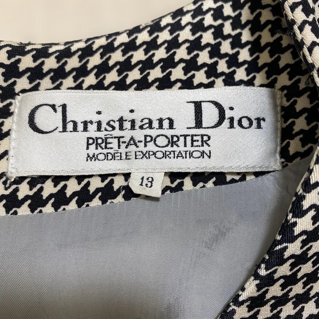 Christian Dior プレタポルテ ワンピース 千鳥柄