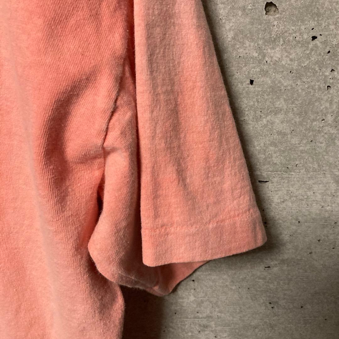サーモンピンク 無地 80s 90s USA製 Tシャツ ビンテージ