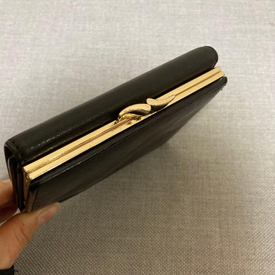 ヴィヴィアンウエストウッド 二つ折り財布 レザー ブラック がま口