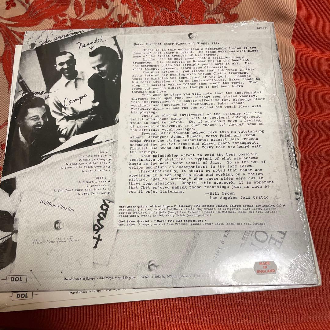 Chet Baker オリジナル高音質LPレコード2枚セット新品未開封品