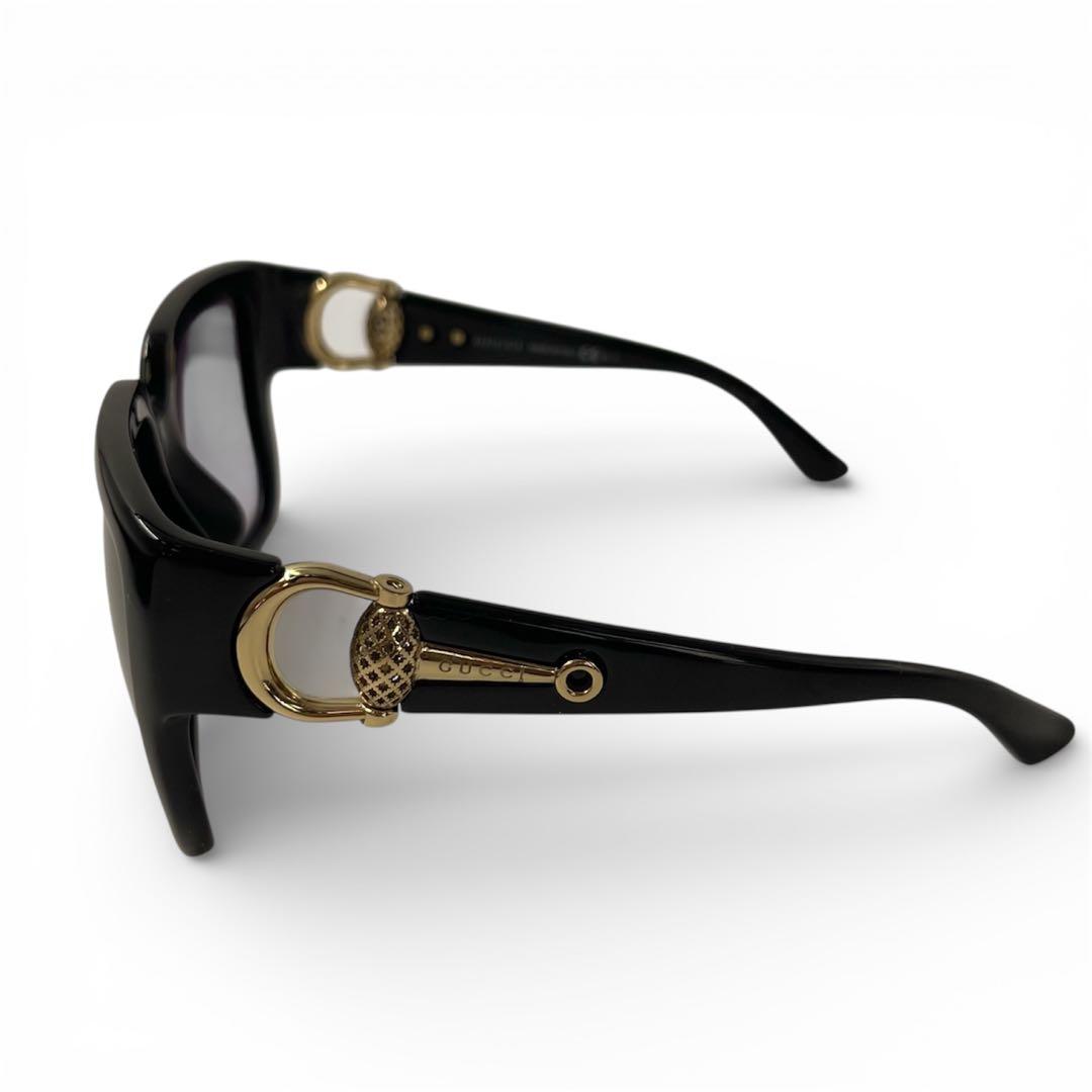 極美品　GUCCI グッチ サングラス ロゴ　ブラック　ビッグフレーム　スクエア