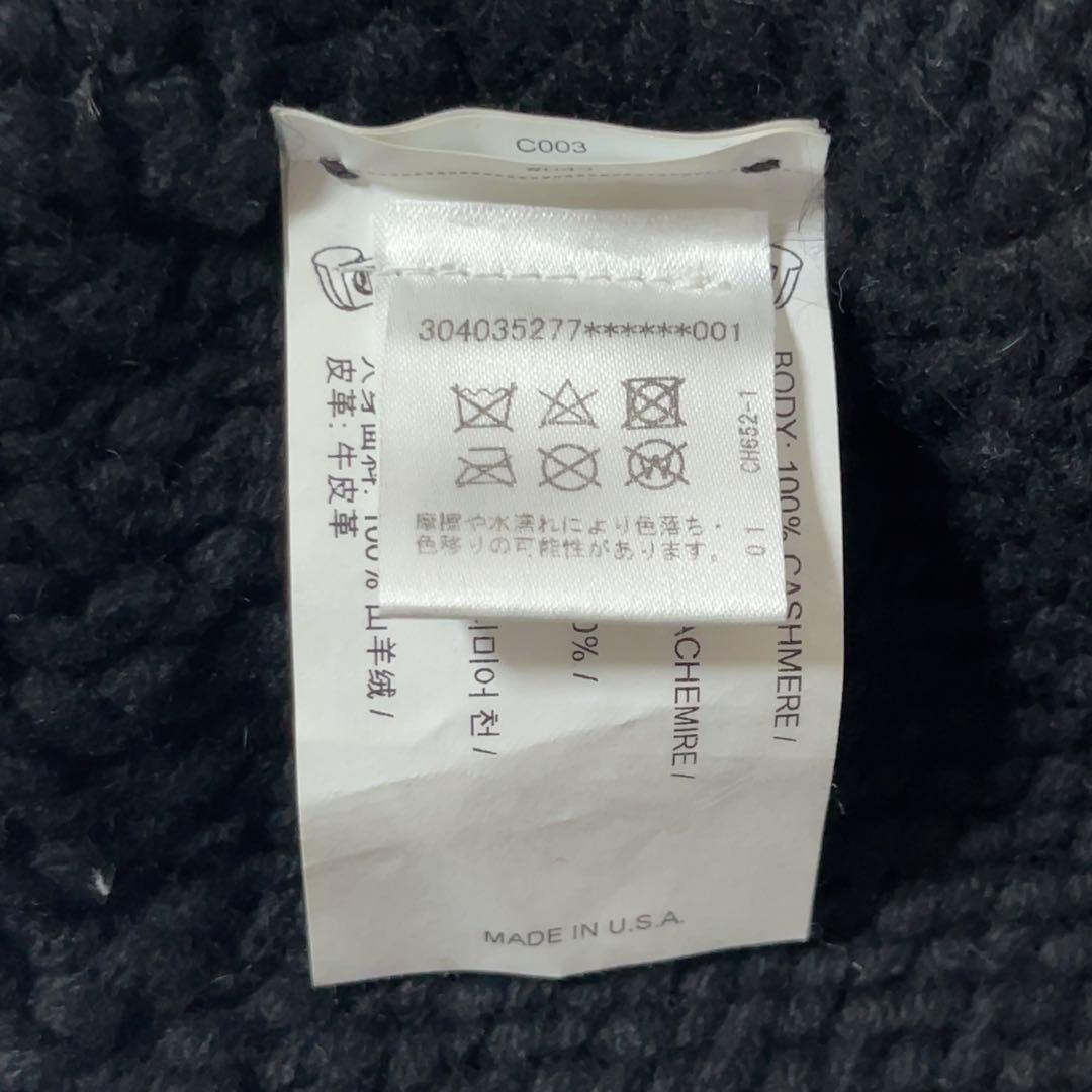 正規品【CHROME HEARTS(クロムハーツ)】ニット帽　帽子　レザー