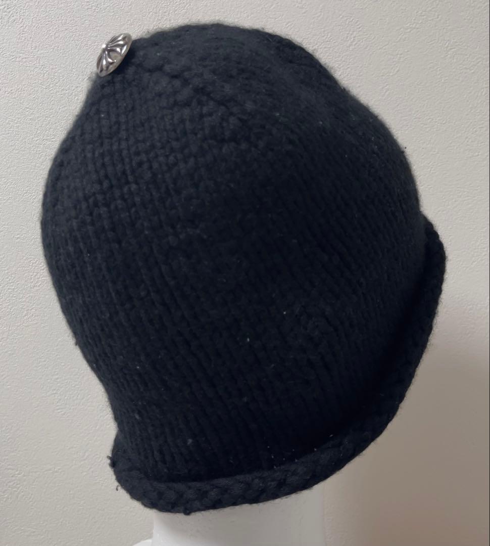 正規品【CHROME HEARTS(クロムハーツ)】ニット帽　帽子　レザー