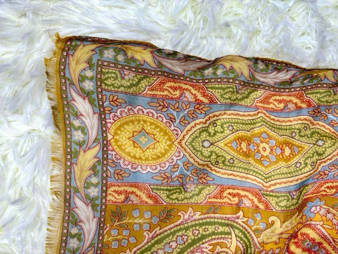 ETRO シルクスカーフ ペイズリー柄 162×60cm