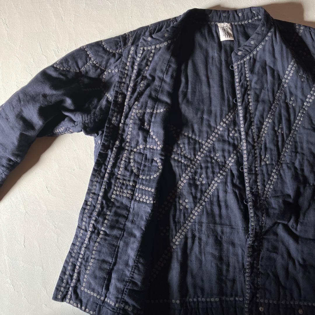 HaaT ISSEY MIYAKE チャイナ 民藝ノーカラージャケット 刺繍