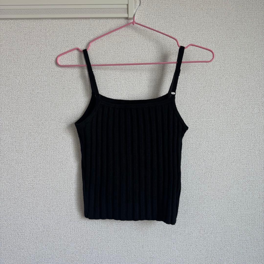 Darich ショルダーオープンアンサンブルニットトップス BLK ブラック