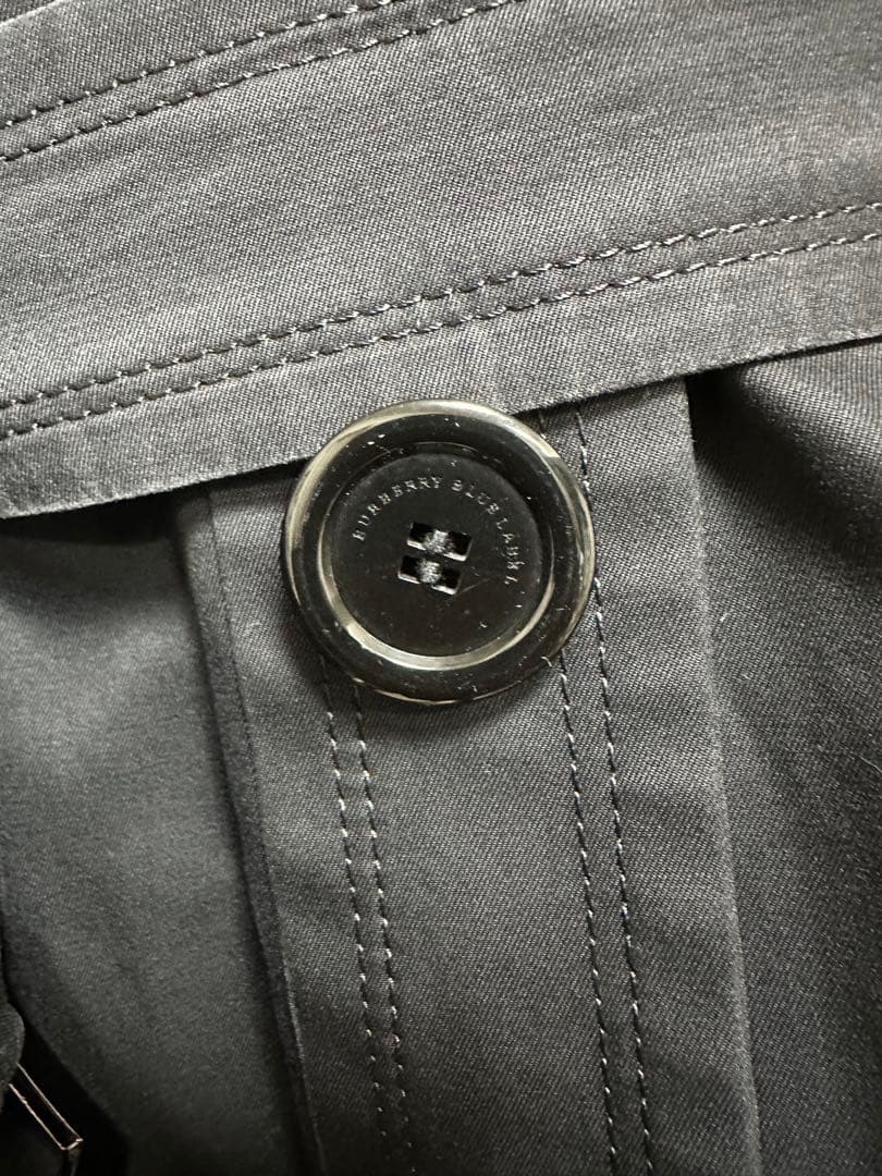 BURBERRY BLUE LABEL フレアトレンチコート ブラック