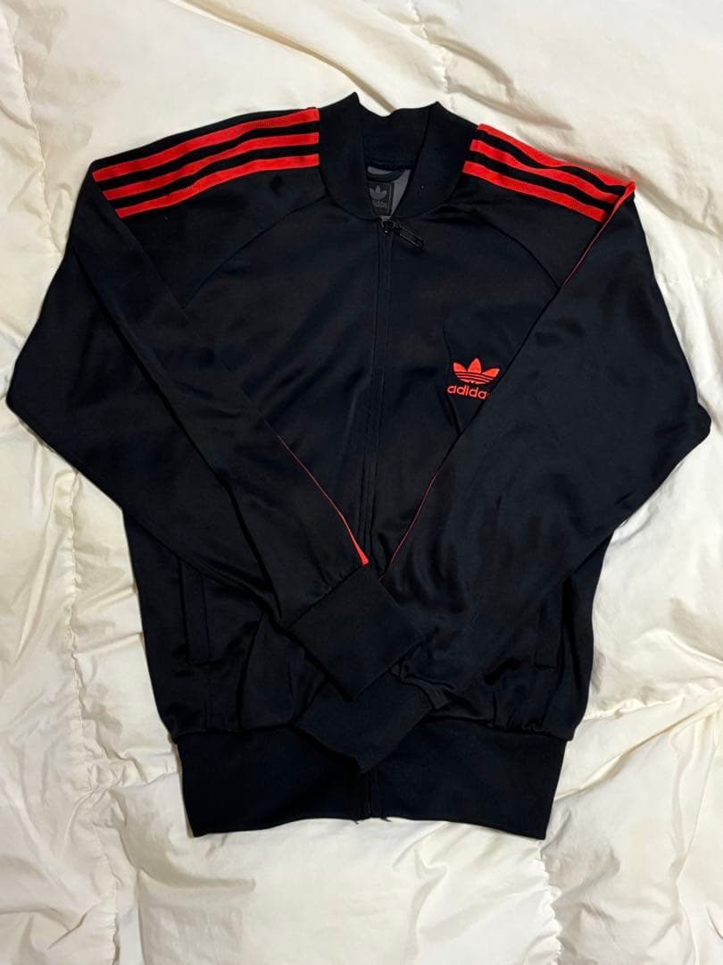 希少 90s adidas トラックジャケット　赤黒