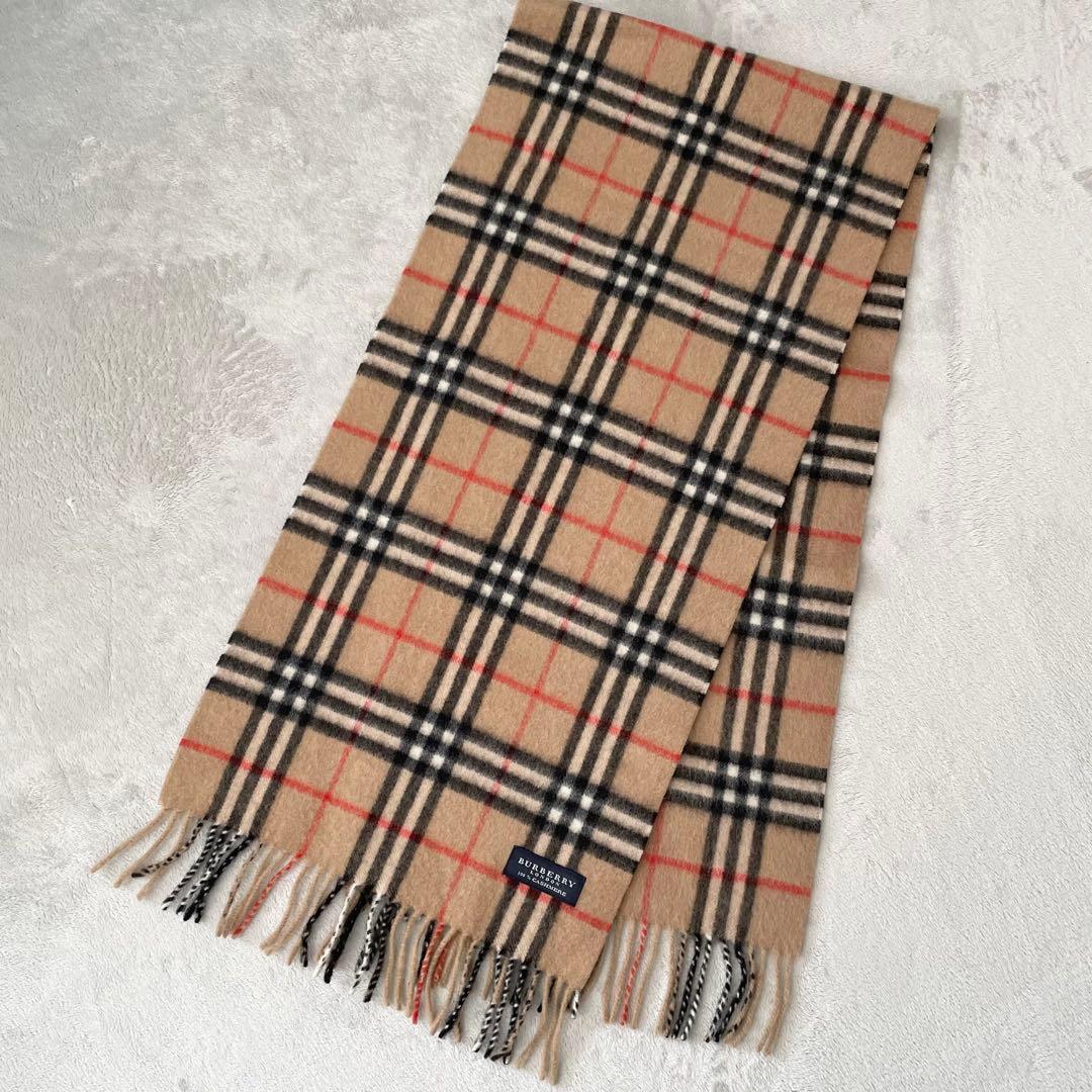 BURBERRY LONDON バーバリー　カシミヤ100%マフラー　チェック