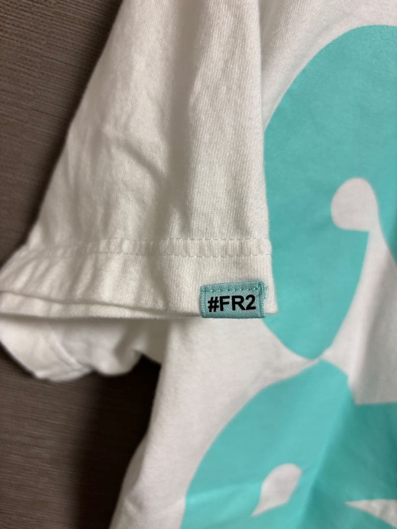 [希少] FR2 月桃　Tシャツ　白　ティファニーブルー　沖縄限定　ビッグロゴ