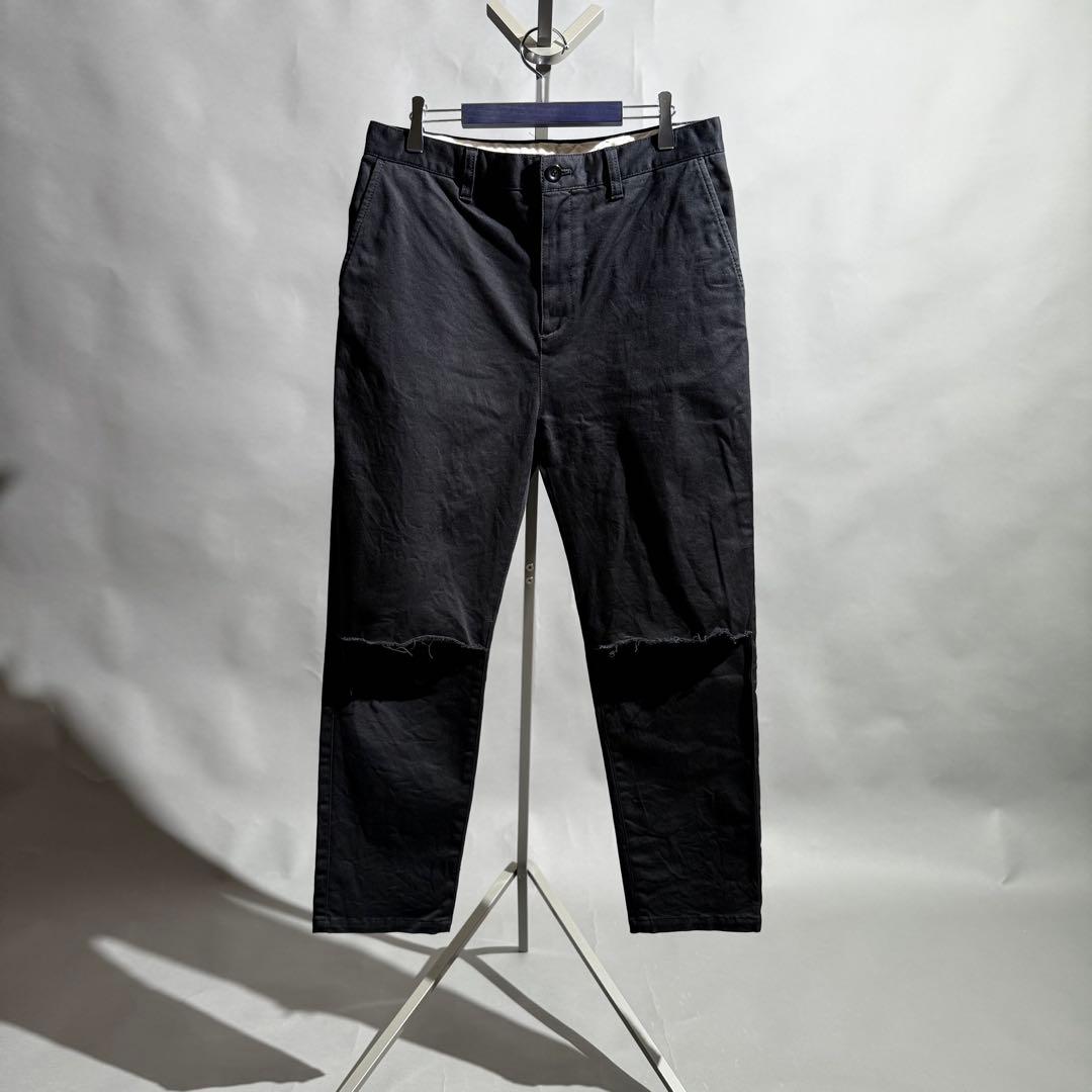 美品 UNDERCOVER 18SS 膝破れパンツ size3 BLACK