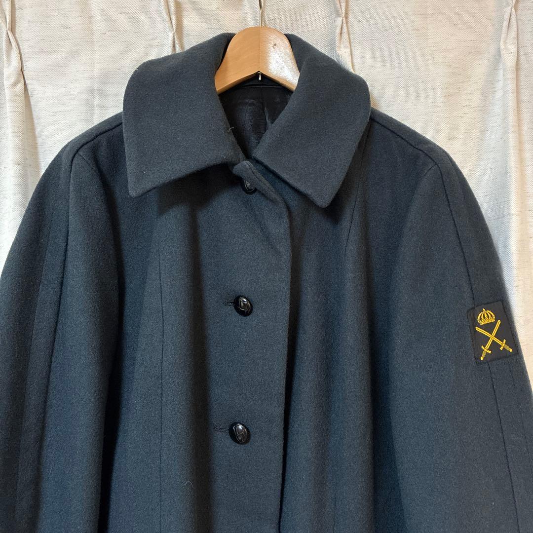 CBV KARLSKRONA ウールコート スウェーデン軍 ネイビー 42